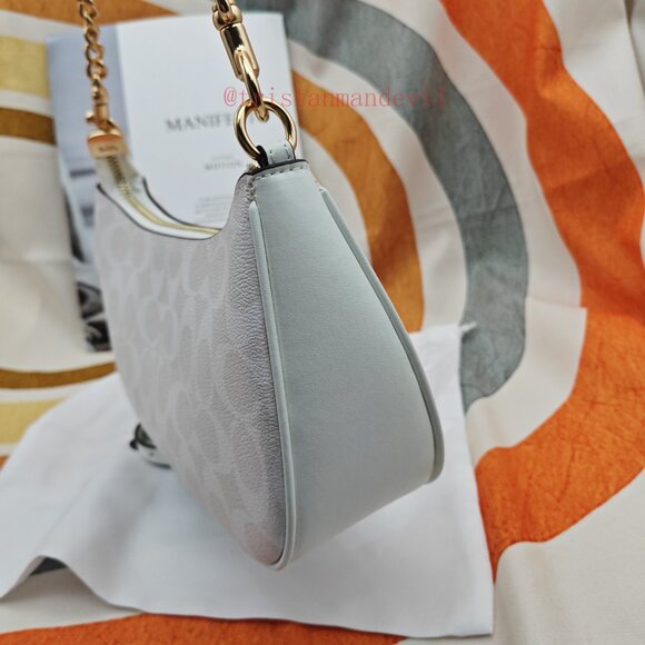 coach Teri Shoulder Bag In Signature Canvas white - Picture 8 of 14